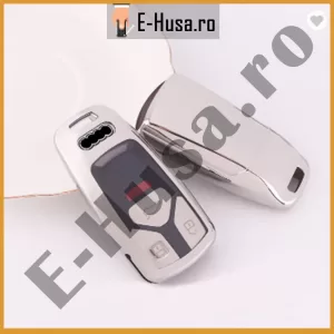 Husa Cheie Auto Audi Silver din TPU webp 1