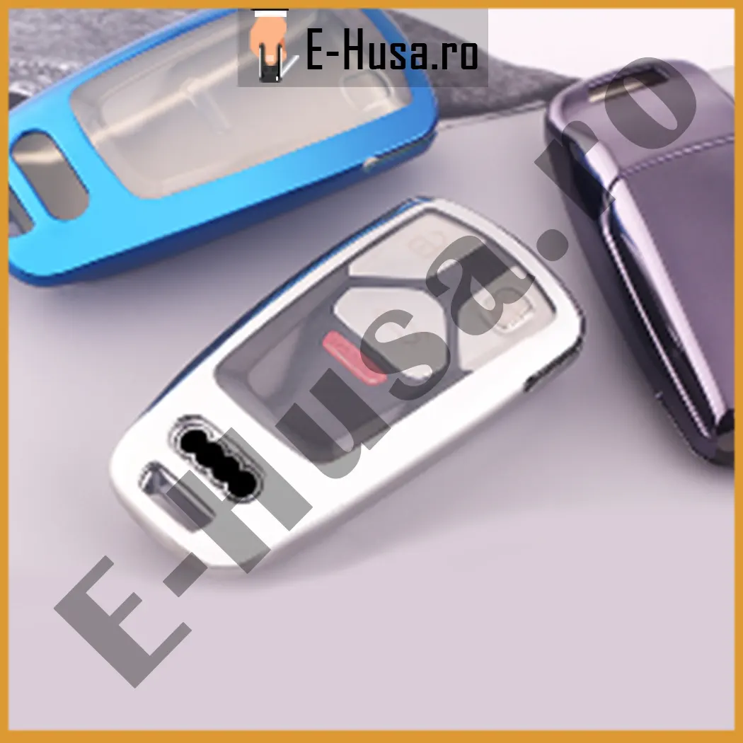 Husa Cheie Auto Audi Silver din TPU webp 2 Husa Cheie Auto Audi Silver din TPU webp 2