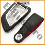 Husa Cheie Auto BMW Black din piele si PU webp 3