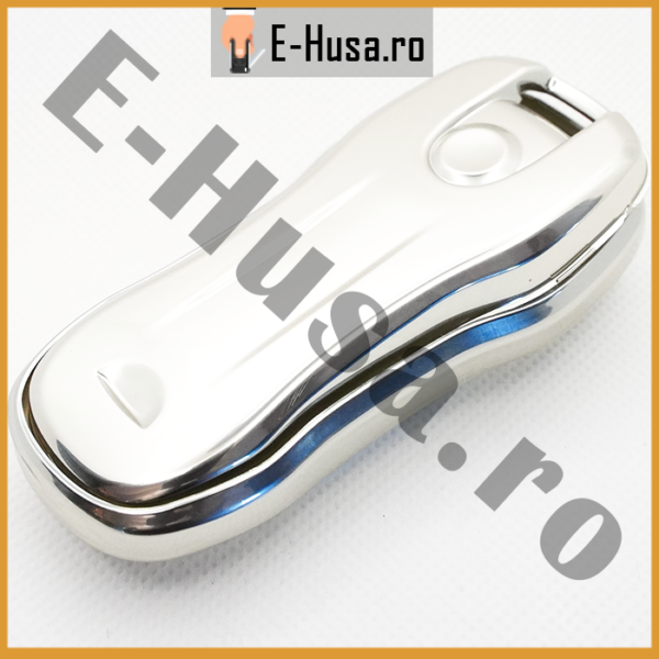 Husa Cheie Auto Porsche Silver din TPU webp 6