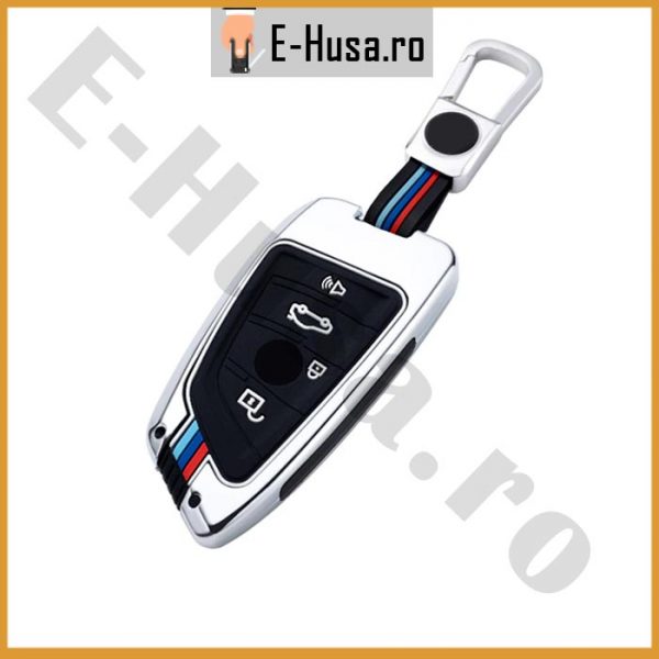 Husa Cheie Auto BMW Silver 4 butoane jpeg 1