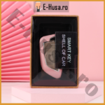 Husa Cheie Auto BMW Pink din piele si PU webp 5