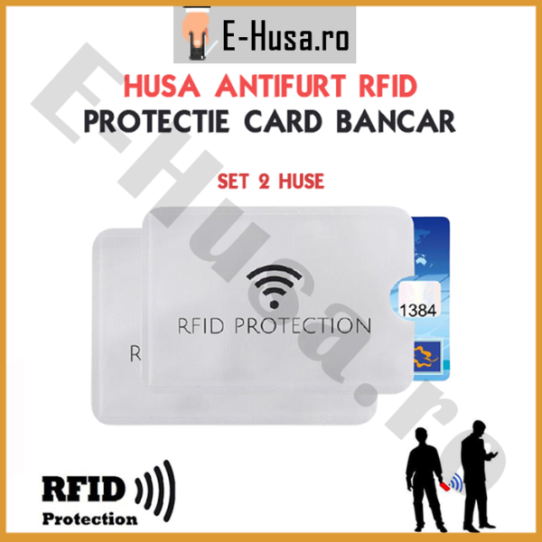 Husa Card Bancar Protectie RFID set 2 buc webp