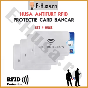 Husa Card Bancar Protectie RFID set 4 buc webp