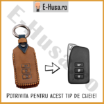 Husa Cheie Auto Lexus 200 260 300 piele maro webp 4