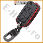 Husa Cheie Auto Volkswagen 3 butoane din piel tip briceag webp 1