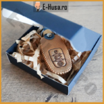 Husa Cheie Auto Audi A4 A5 A6 A7 A8 Q5 Q7 piele maro webp 5