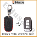 Husa Cheie Auto Hyundai Elantra Sonata IX35 Kia Sportage din piele webp 5