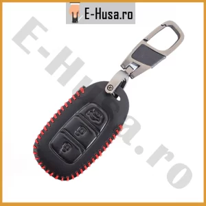 Husa Cheie Auto Hyundai Santa Fe 3 butoane din piele webp 1