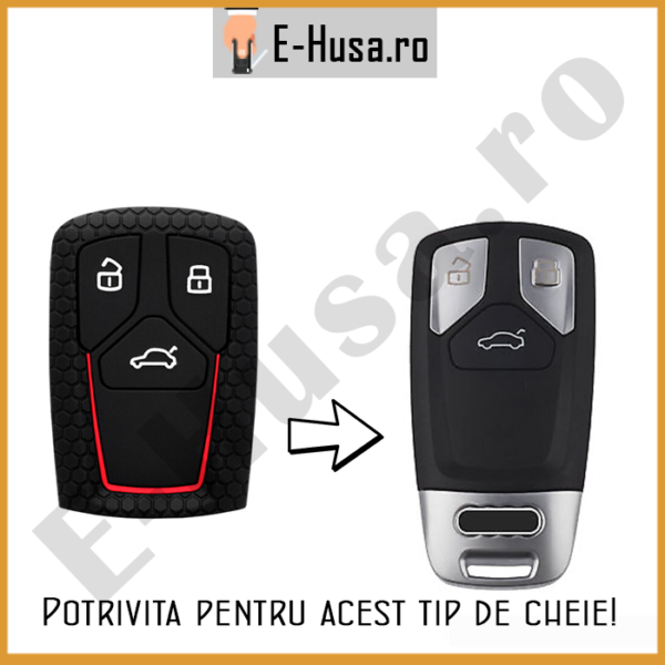 Husa Cheie Auto Silicon Audi A4 A5 A7 A8 Q5 Q7 TT webp 2