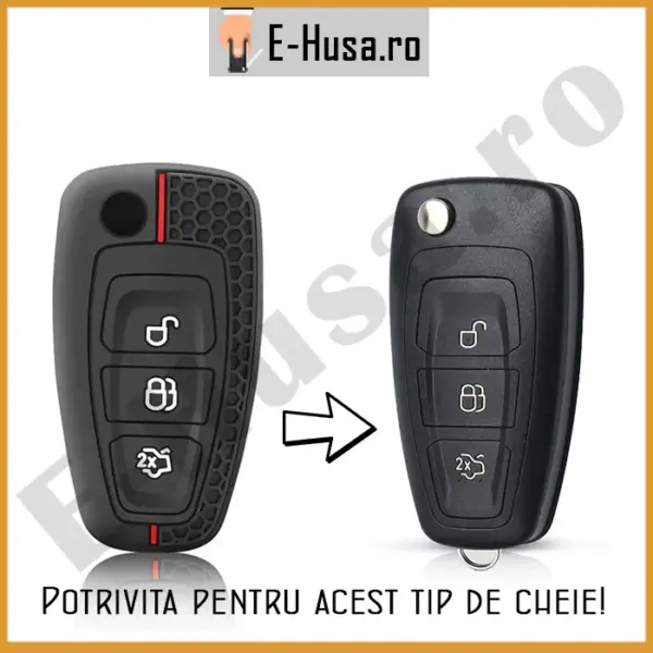 Husa Cheie Auto Silicon tip Ford EHS1064 4