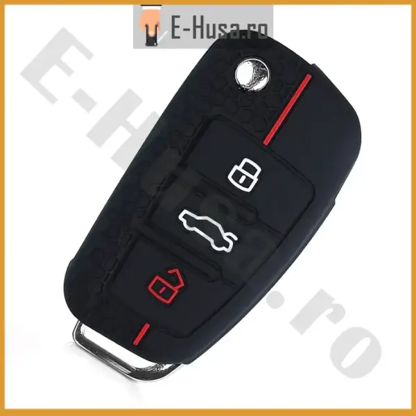 Husa Cheie Auto din Silicon tip Audi EHS1075 webp 1