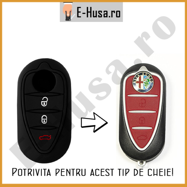 Husa Silicon Cheie Auto Alfa Romeo Mito Giulietta 159 Brera webp 4