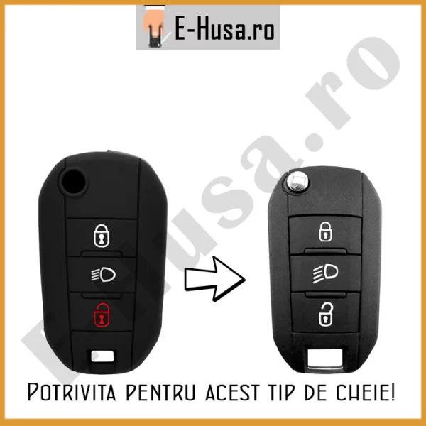 Husa Silicon Cheie Auto Citroen Peugeot Opel briceag webp 4