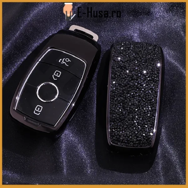 Husa Cheie Auto Mercedes Clasa A C G E S Black Krystal webp 2