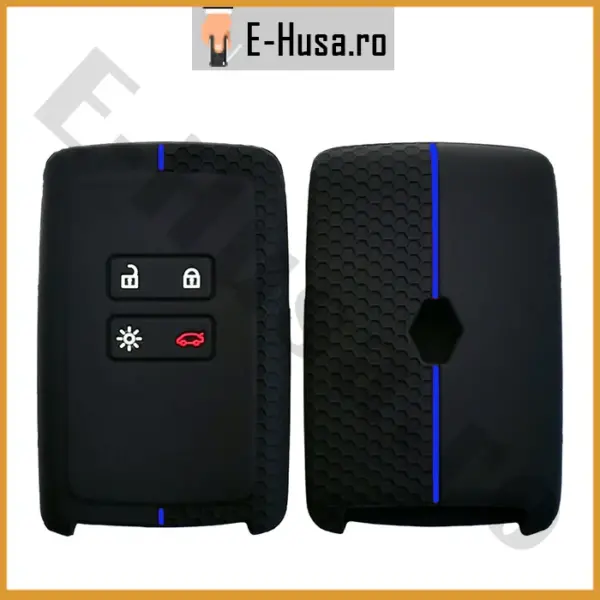 Husa Silicon Cheie Auto Renault Kadjar Megane 4 Dacia Logan Duster Blue webp 2