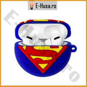 Husa Airpods 1 2 din silicon Superman webp2