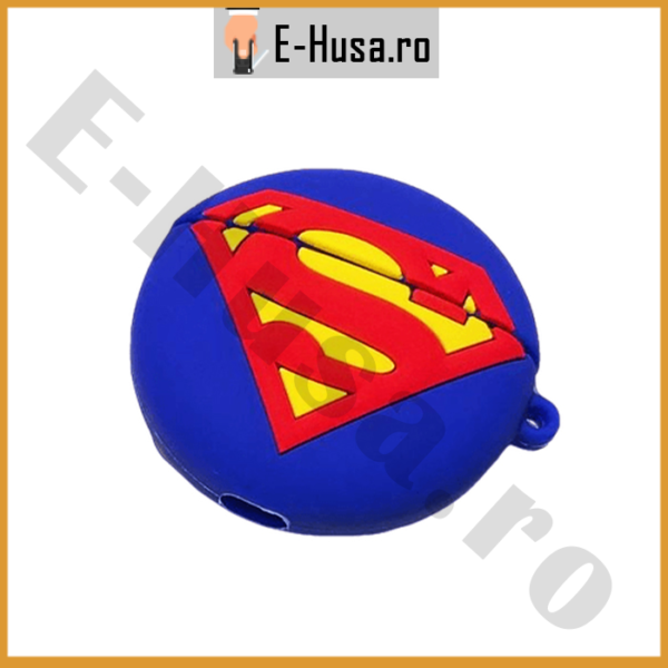 Husa Airpods 1 2 din silicon Superman webp3