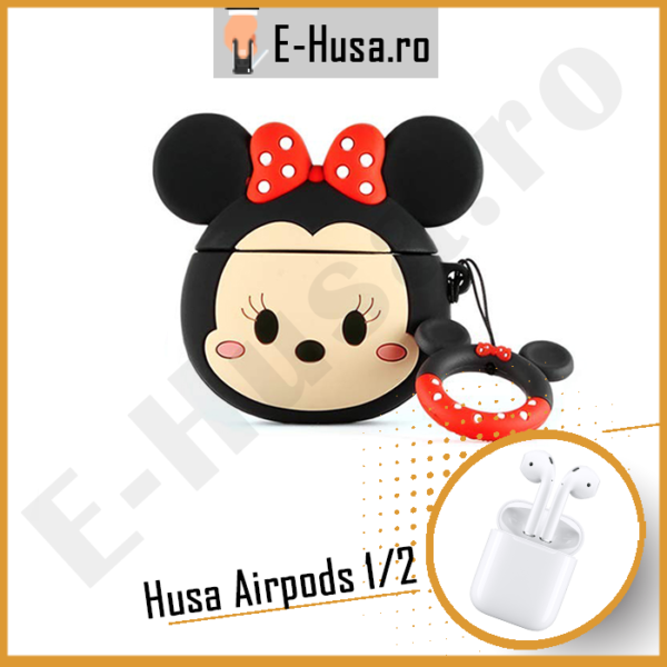 Husa Airpods 1 2 din silicon Minnie webp1