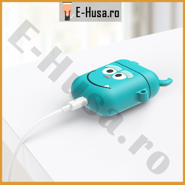 Husa Airpods 1 2 din silicon Monster Sully webp3