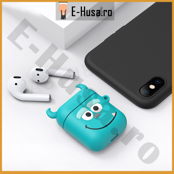 Husa Airpods 1 2 din silicon Monster Sully webp4