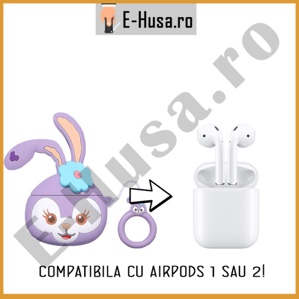 Husa Airpods 1 2 din silicon Stella Rabbit webp6