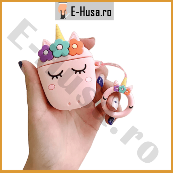 Husa Airpods 1 2 din silicon Unicorn webp4