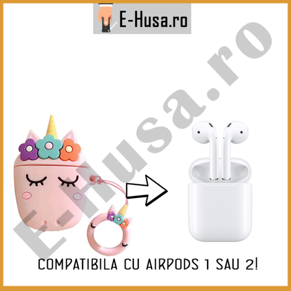 Husa Airpods 1 2 din silicon Unicorn webp5