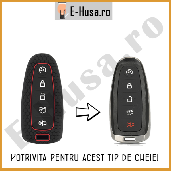 Husa Cheie Auto Silicon Ford Mondeo, Focus, Fiesta, Kuga webp 3