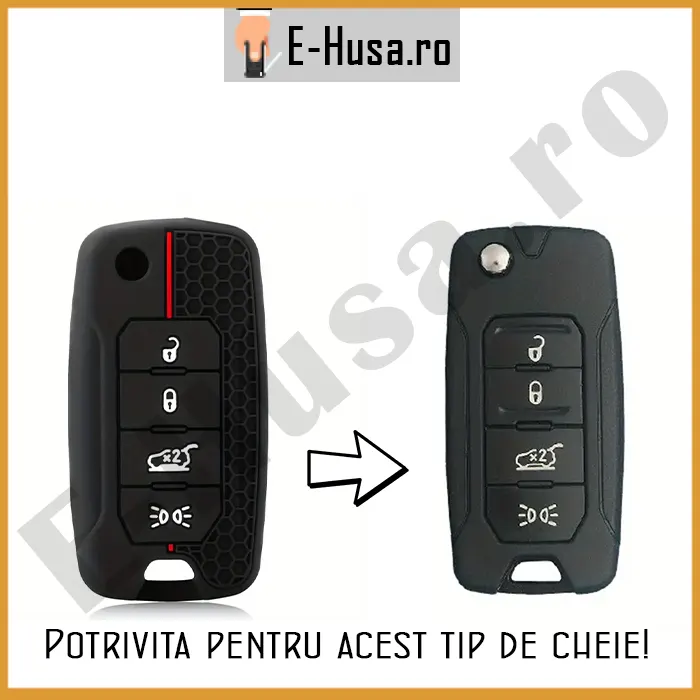 Husa Cheie Auto tip Jeep Fiat EHS1114 4