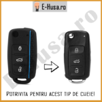 Husa Silicon Cheie Auto Volkswagen Skoda Seat dunga albastra webp 4