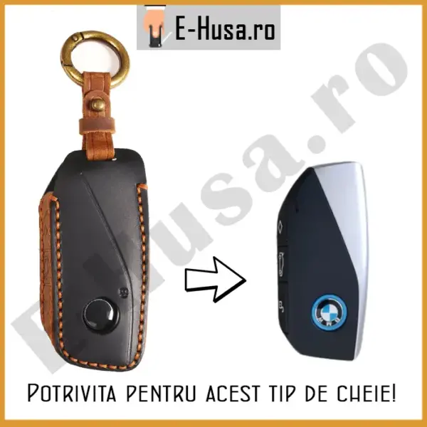 Husa Cheie Auto BMW piele EHS371 webp 4