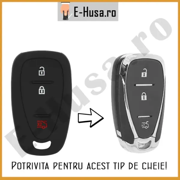 Husa Cheie Auto tip Chevrolet din silicon webp 5