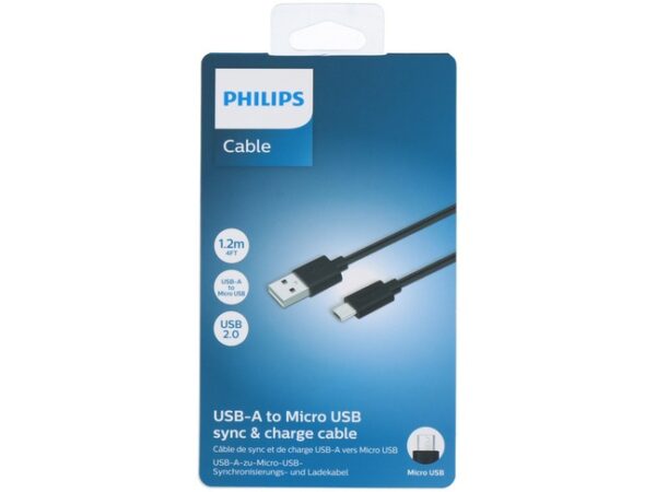 CABLU DATE INCARCARE 1,2 M USB-A LA MICRO USB Philips