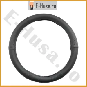 Husa Volan Piele Naturala SemiPerforata Negru 44-46 Cm 2