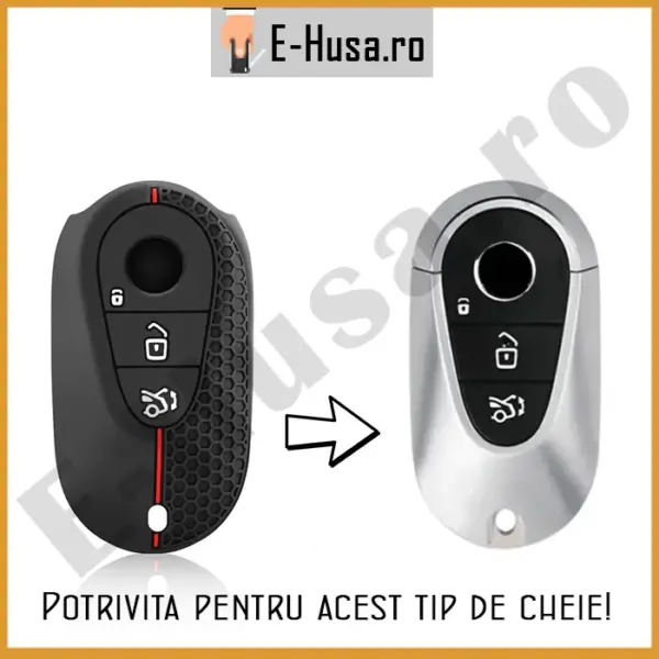 Husa Cheie Auto Silicon tip Mercedes EHS1034 4