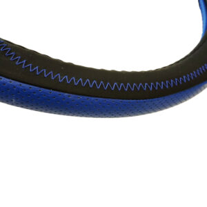 Husa Volan Piele Ecologica Negru-Albastru 37- 39 Cm