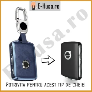 Husa Cheie Volvo din Aliaj si Piele EHS300 2