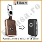 Husa Cheie Volvo din Aliaj si Piele EHS301 2