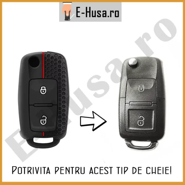 Husa Cheie Auto tip VW Skoda Seat EHS1086 4