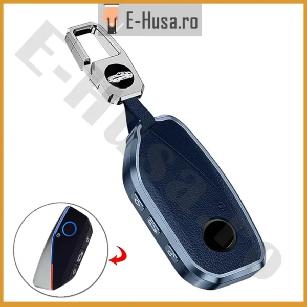 Husa Cheie Auto tip BMW EHS372 albastru 1
