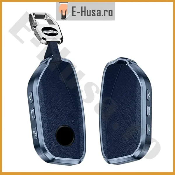 Husa Cheie Auto tip BMW EHS372 albastru 2