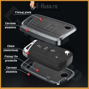 Husa Cheie Auto tip VW Skoda Seat EHS394 2