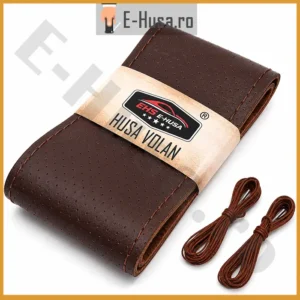 Husa Volan din Piele Naturala Maro EHS325 1